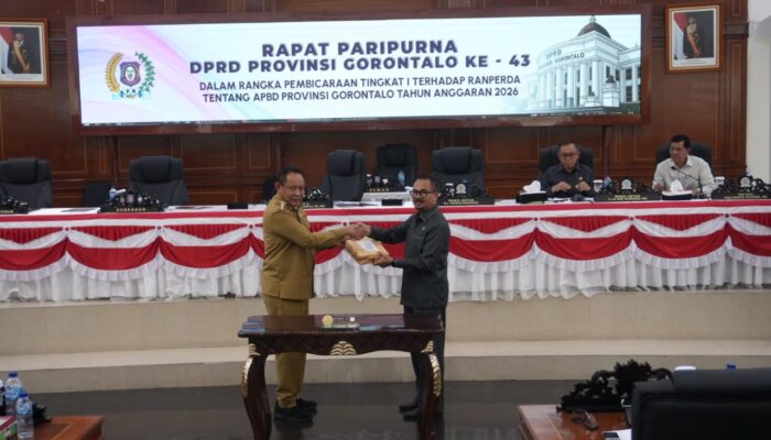 Rapat Paripurna DPRD Provinsi Gorontalo : Bahas Ranperda APBD Tahun Anggaran 2026