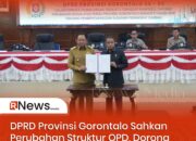 DPRD Provinsi Gorontalo Sahkan Perubahan Struktur OPD, Dorong Birokrasi Lebih Efisien