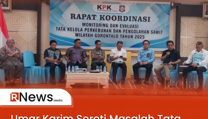 Umar Karim Soroti Masalah Tata Kelola Sawit di Gorontalo Saat Rakor Bersama KPK