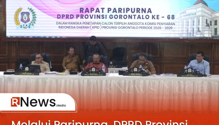 Melalui Paripurna, DPRD Provinsi Gorontalo Tetapkan Komisioner KPID 2026–2029