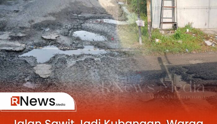 Jalan Sawit Jadi Kubangan, Warga Sebut Indomaret Palma Tuladenggi Lepas Tangan