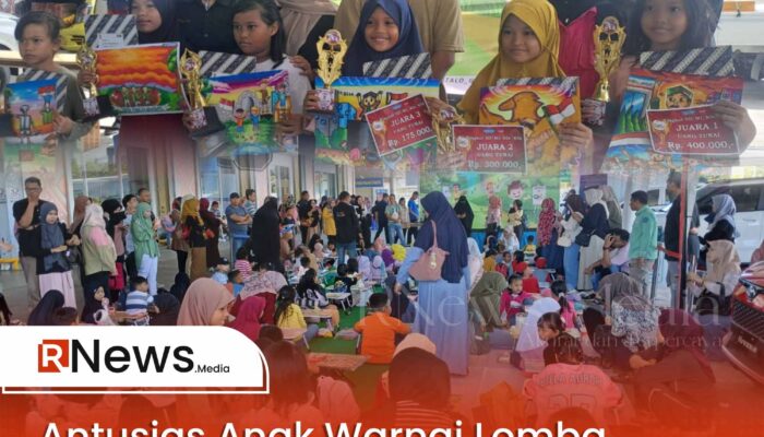 Antusias Anak Warnai Lomba Mewarnai dan Menggambar di Indogrosir Gorontalo