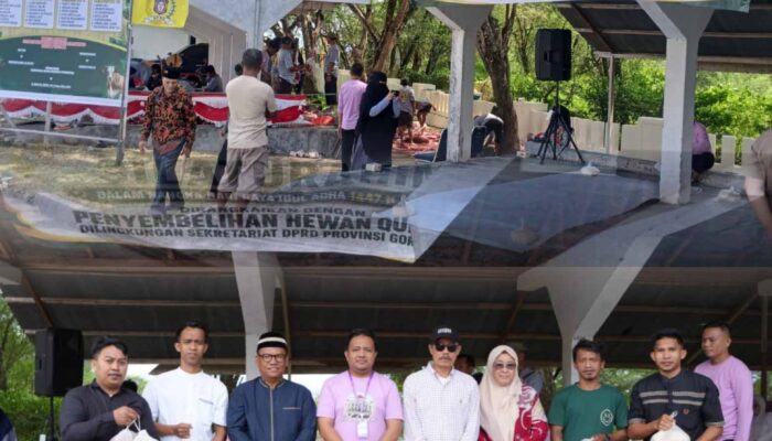 Penyembelihan 10 Sapi Qurban, Sekretariat DPRD Gorontalo Tekankan Kebersamaan