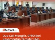 Dua Kali Mangkir, DPRD Beri Kesempatan Terakhir UNG Klarifikasi Kasus Mahasiswa