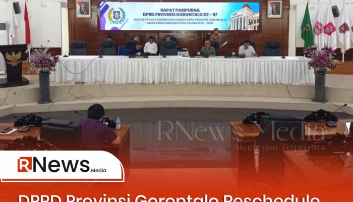 DPRD Provinsi Gorontalo Reschedule Paripurna KUA-PPAS, Ini Jadwal Barunya
